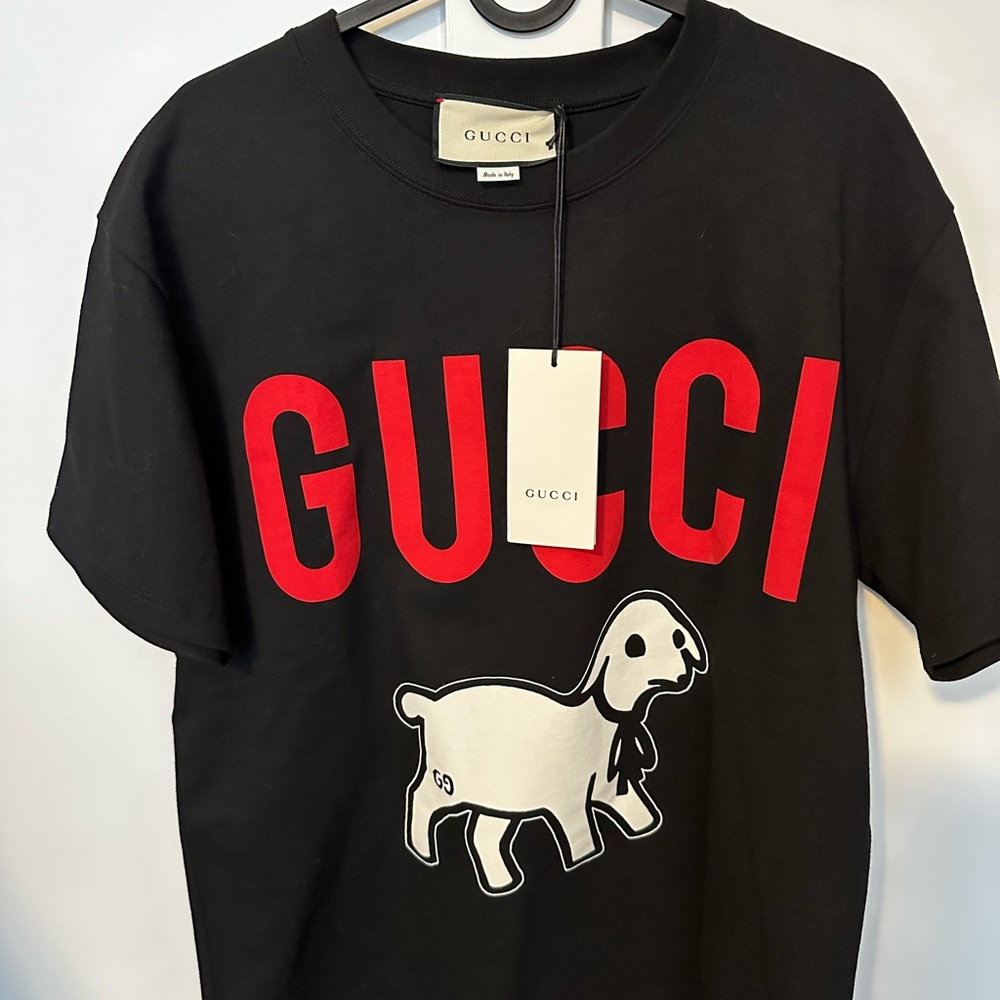 Gucci Lamb Print Cotton Oversized T-shirt